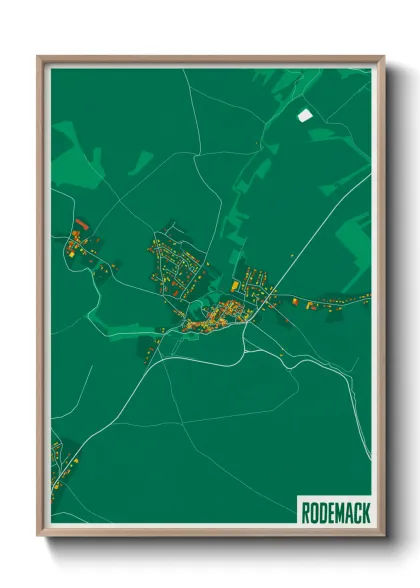Une affiche de carte sur Rodemack