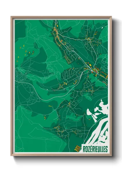 Une affiche de carte sur Rozérieulles