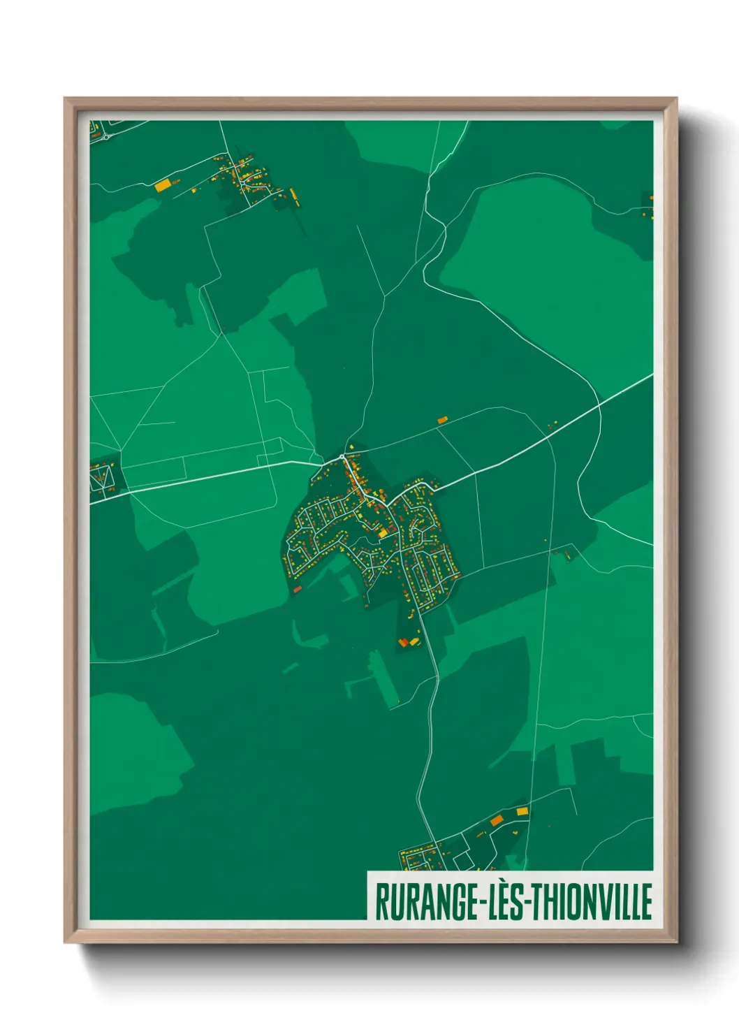 Un poster carteRurange-lès-Thionville