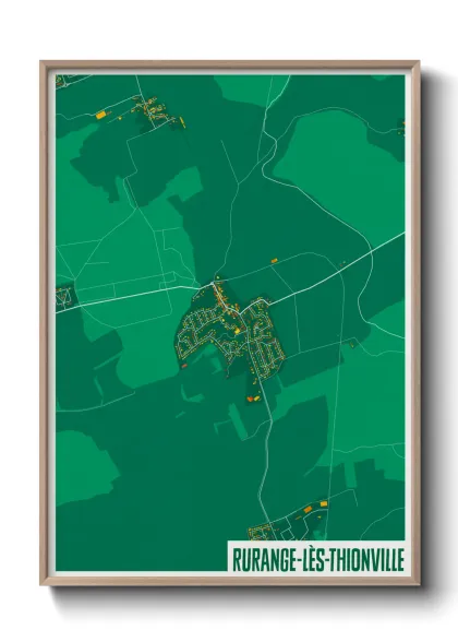 Une affiche de carte sur Rurange-lès-Thionville