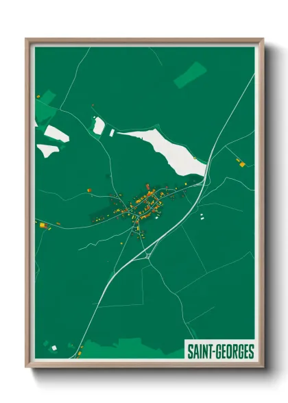 Une affiche de carte sur Saint-Georges