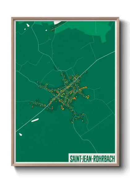 Une affiche de carte sur Saint-Jean-Rohrbach