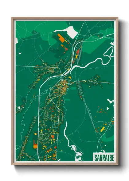 Une affiche de carte sur Sarralbe