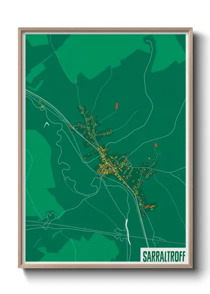 Une affiche de carte sur Sarraltroff