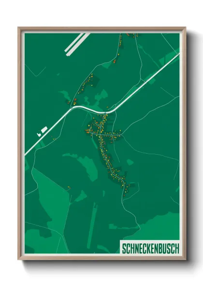 Une affiche de carte sur Schneckenbusch