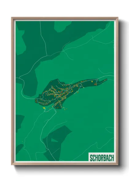 Une affiche de carte sur Schorbach
