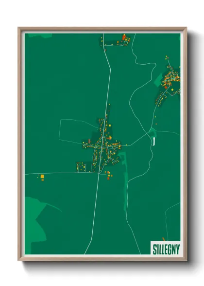 Une affiche de carte sur Sillegny