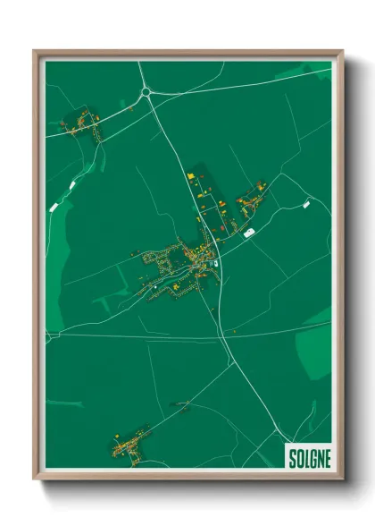 Une affiche de carte sur Solgne