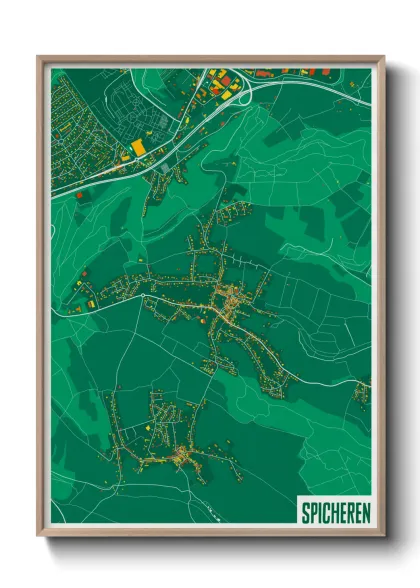 Une affiche de carte sur Spicheren