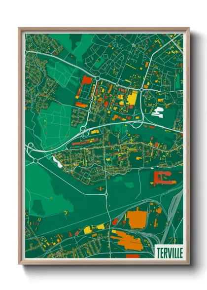 Une affiche de carte sur Terville