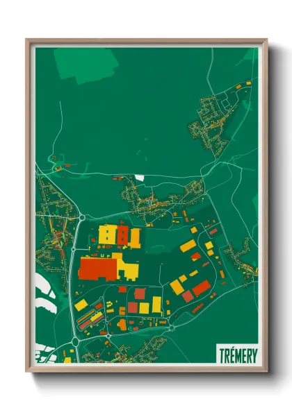 Une affiche de carte sur Trémery