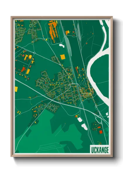Une affiche de carte sur Uckange