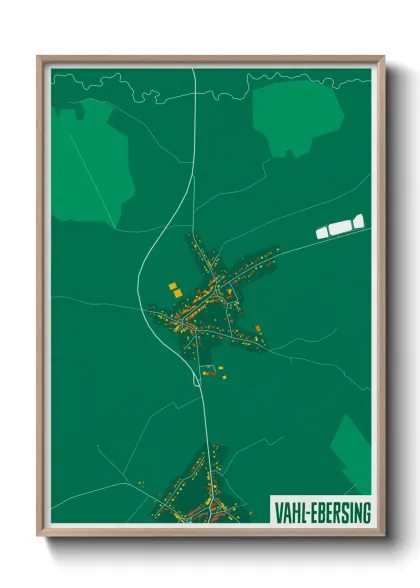 Une affiche de carte sur Vahl-Ebersing