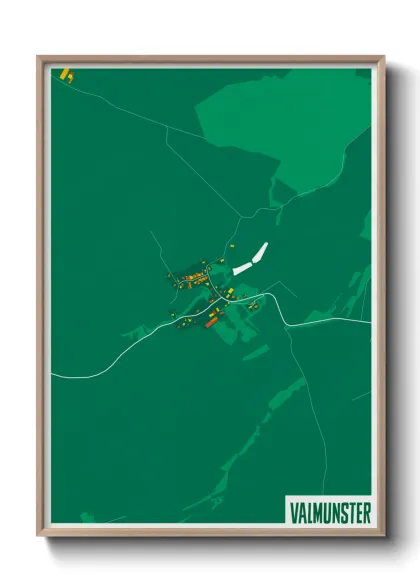 Une affiche de carte sur Valmunster