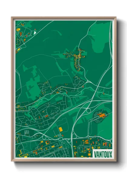 Une affiche de carte sur Vantoux