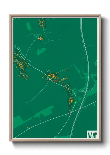 Une affiche de carte sur Vany