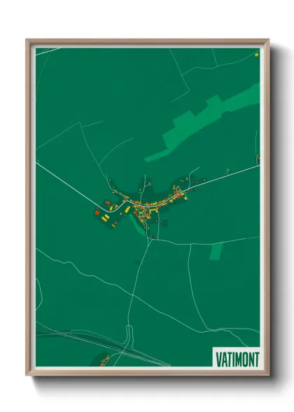 Une affiche de carte sur Vatimont