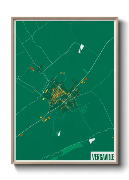 Une affiche de carte sur Vergaville
