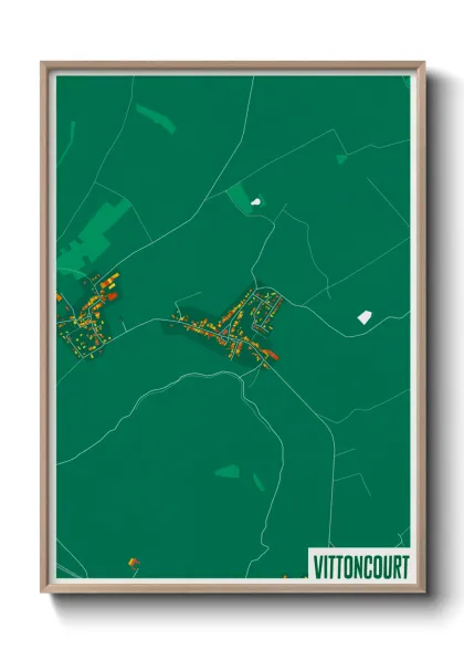 Une affiche de carte sur Vittoncourt