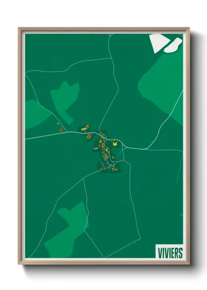 Une affiche de carte sur Viviers