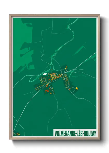 Une affiche de carte sur Volmerange-lès-Boulay