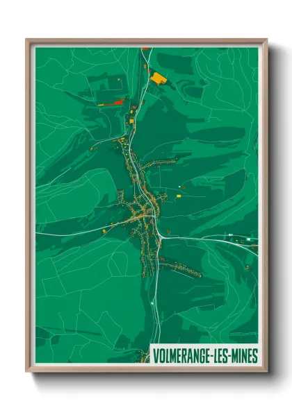 Une affiche de carte sur Volmerange-les-Mines
