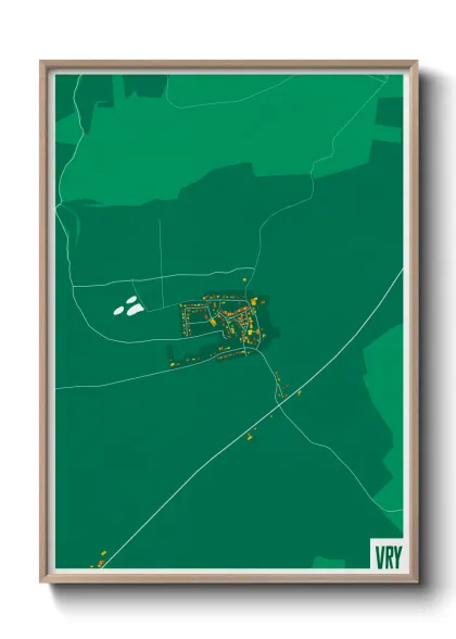Une affiche de carte sur Vry