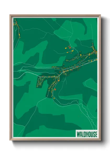 Une affiche de carte sur Waldhouse