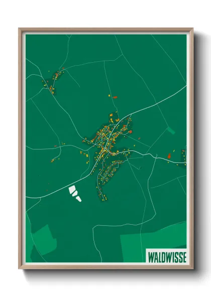Une affiche de carte sur Waldwisse