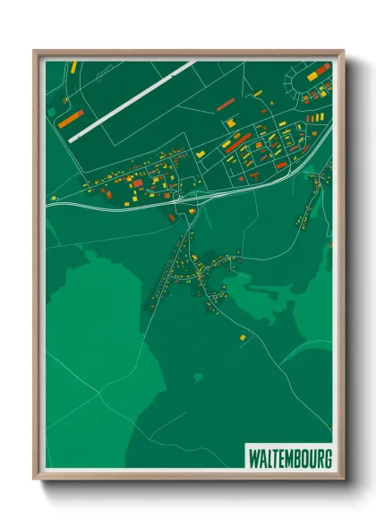 Une affiche de carte sur Waltembourg