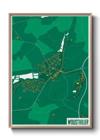 Une affiche de carte sur Woustviller