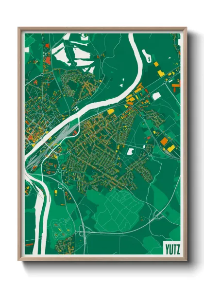 Une affiche de carte sur Yutz