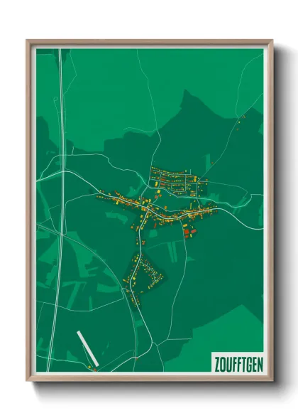 Une affiche de carte sur Zoufftgen