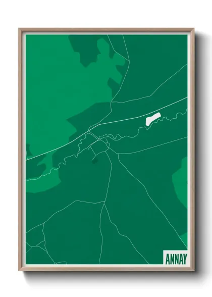Une affiche de carte sur Annay