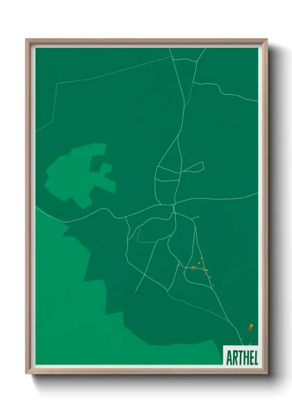 Une affiche de carte sur Arthel