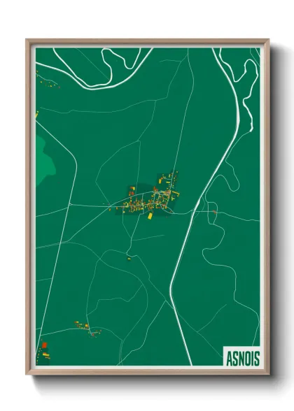Une affiche de carte sur Asnois