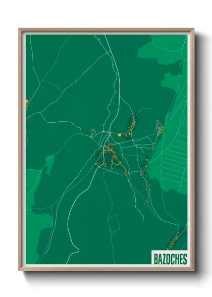 Une affiche de carte sur Bazoches
