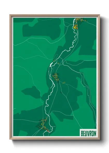 Une affiche de carte sur Beuvron