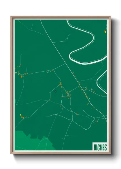 Une affiche de carte sur Biches