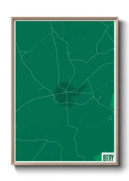 Une affiche de carte sur Bitry