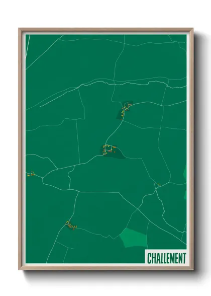 Une affiche de carte sur Challement