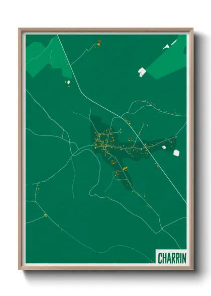 Une affiche de carte sur Charrin