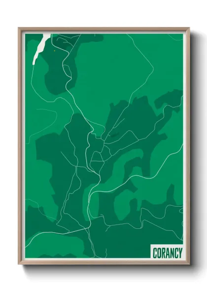 Une affiche de carte sur Corancy