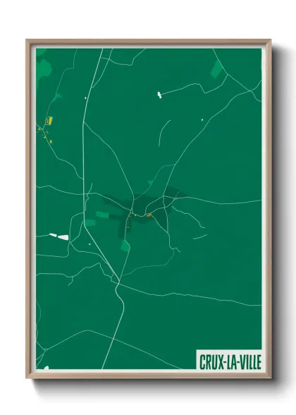 Une affiche de carte sur Crux-la-Ville