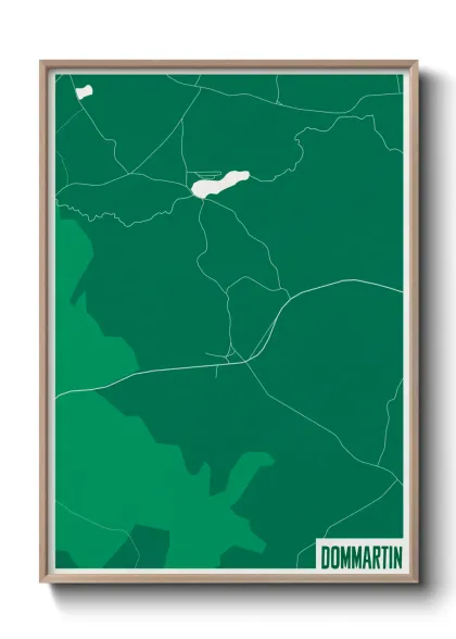 Une affiche de carte sur Dommartin