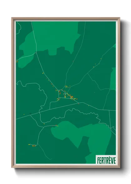 Une affiche de carte sur Fertrève