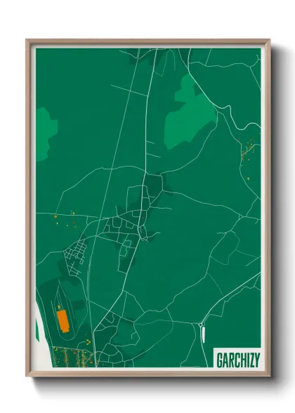 Une affiche de carte sur Garchizy