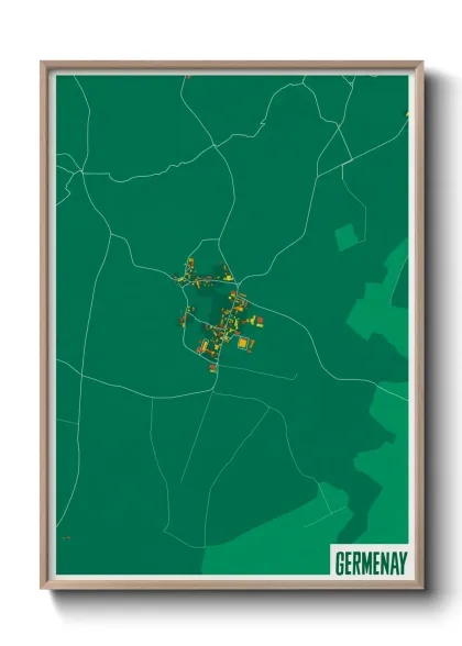 Une affiche de carte sur Germenay