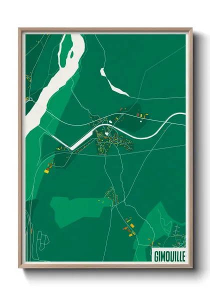 Une affiche de carte sur Gimouille