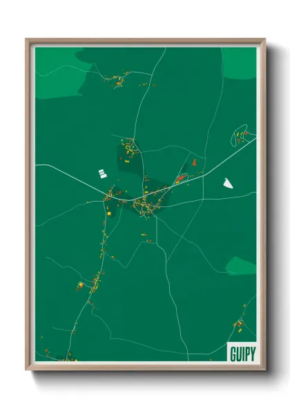 Une affiche de carte sur Guipy